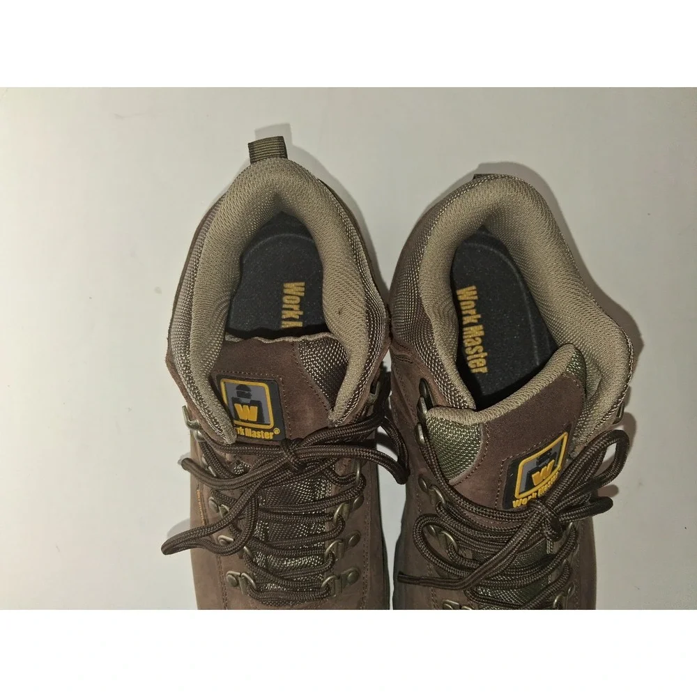 Work Master Mens Brown Leather Waterproof Hiking Work Boots SC-0812-FR Size 12M